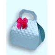Satin Blue Mini Purse Favor Boxes