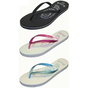Ladies Flip Flop Sandals Solid Colors Sizes 5-10