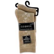 Tan Socks with Print, 2 Pack Medium Size 4-8 Wholesale Bulk