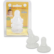 3 Pc Silicone Nipple Clear White BPA Free