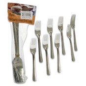 Silver Chrome Steel Fork, 8 Piece