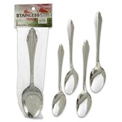 Silver Chrome Steel Spoon, 4 Piece