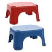Step Stool, 7" H Red/Blue Pls
