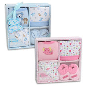 Baby Gift Set 4 Piece With Booties Assorted