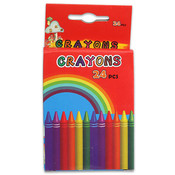 24Pc Kids Color Crayons 3.25 Inch Wholesale Bulk