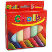 5Pc Sidewalk Chalk Bright Colors Wholesale Bulk
