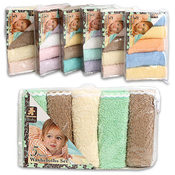 5Pc Baby Washcloths 10" X 10" 100% Cotton