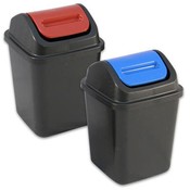 Plastic Waste Bin With Swing Lid 10.5 Inches Height