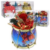 Drum Ornament With Bear 3 Pieces Assorted