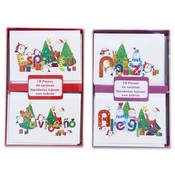 Spanish Christmas Card Foil 10 Piece Assorted