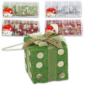 Dice Ornament With Bow 3 Pieces