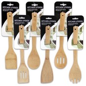 Wooden  Kitchen Utensils, 6 Assorted