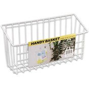 Steel Handt Basket With White Poly Coated 13.75 Inches Long
