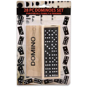 Dominoes Set with Wooden Box, 28 Piece