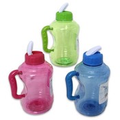 Plastic Water Bottle with Straw, Assorted Wholesale Bulk