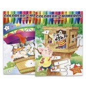 Coloring Book 96 Pages Color by Number Bilingual