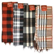 Scarf 60" x 12" Checker Cozy 4 Assorted
