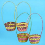 Basket 22Ovalwhndl Pastel Assorted