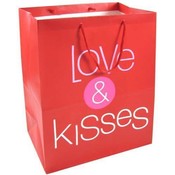 Valentine Large Red Gift Bag Love &amp; Kisses