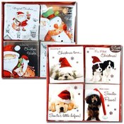 Square Christmas Cards 12Pcs