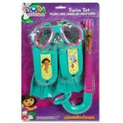 Dora Explorer 3Pc Swim Fin Snorkel Mask