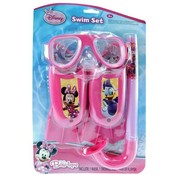Disney Minnie 3Pc Swim Fins Snorkel Mask