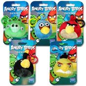 Angry Birds Plush Zipper Pull Back Pack Clip On