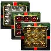 Shiny Glass Christmas Balls 9Pk 45Mm