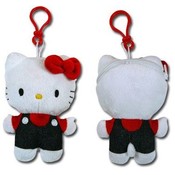 Hello Kitty Denim Plush Zipper Pull Coin Purse
