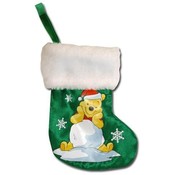 Pooh 8" Mini Satin Christmas Stocking