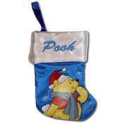 Pooh 7" Mini Satin Christmas Stocking