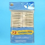 Clothes Pin 72 Count Wood Laundry