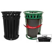 Trash Receptacle With Rain Cap-Oakley Collection