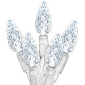 Standard C6, Led, Pure White, Faceted 200 Lights