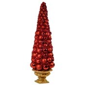 3' Red Ornament Tree In Urn Wholesale Bulk