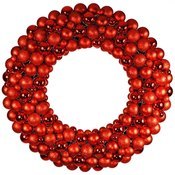2' Red Ornament Wreath