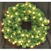 2' Pre-Lit Incandescent Clear Sequoia Wreath