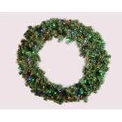 2' Pre-Lit LED Multi Sequoia Wreath