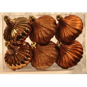 6 PK Copper Ridged Onion Ornaments