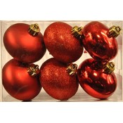 6 PK Red Smooth Onion Ornaments