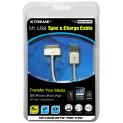 5ft White USB Sync &amp; Charge Cable