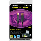 6ft USB-B Printer to USB-A Cable