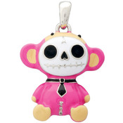 Pink Furrybones Munky Pendant