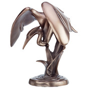 Figurine - Bronze Egret Fishing