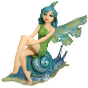 Cora Fairy on Snail Figurine