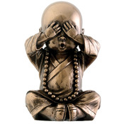 3.5" Figurine - Joyful  Monk - See No Evil