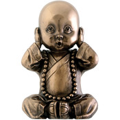 3.5" Figurine - Joyful  Monk - Hear No Evil