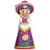 Figurine - Day of the Dead Purple Senorita