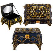 Gold And Black Skull Jewelry Box