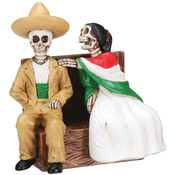 Figurine - Day of the Dead Sitting Skulls